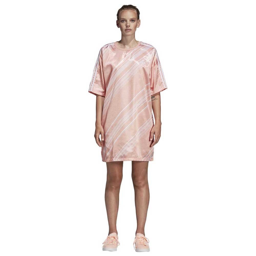 Adidas Originals Bandana Print Dress in Pink and White